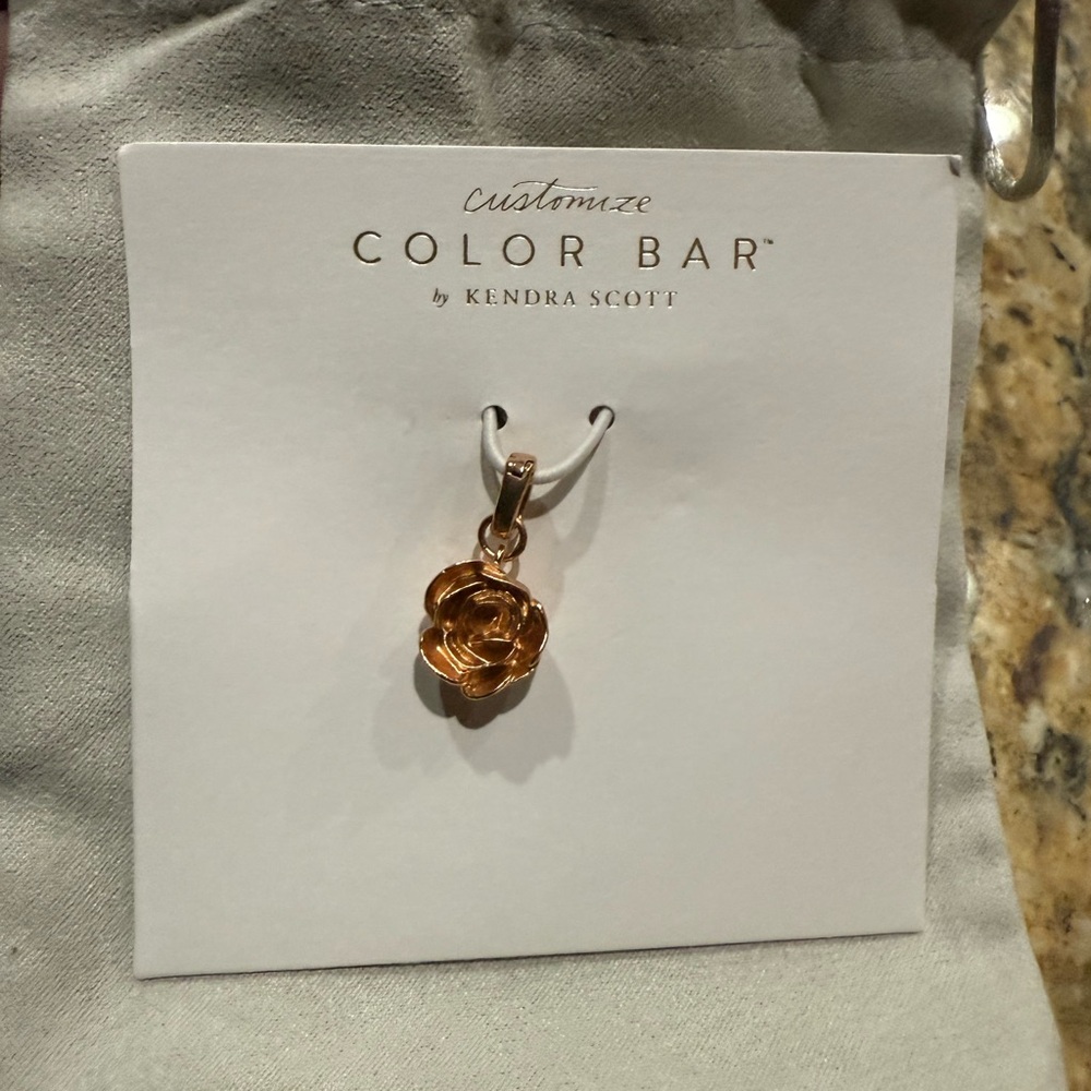 Kendra Scott Color Bar Charm, Women Empowerment Rose Gold